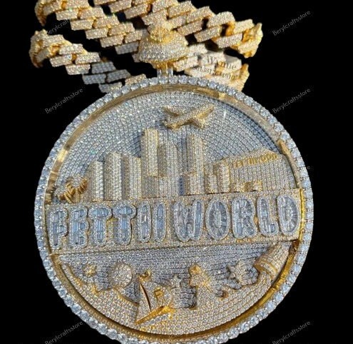 Custom pendant iced out Etsy