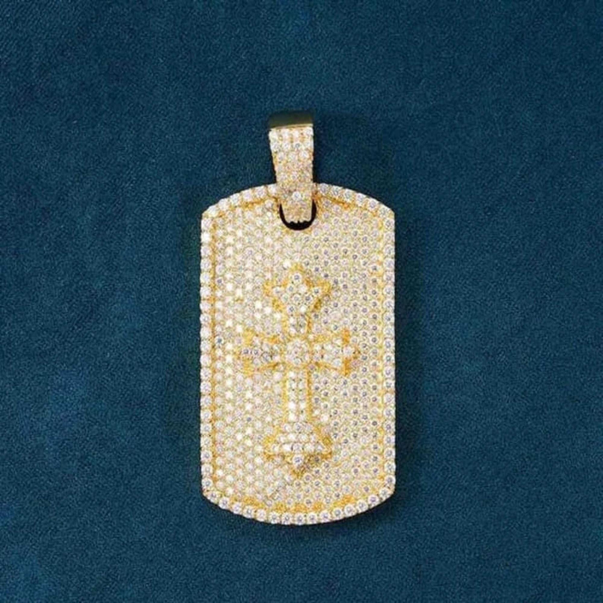 Iced Out Dog Tags Etsy Canada