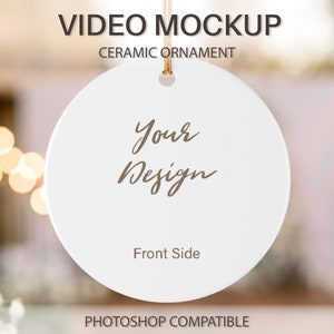 Ceramic Round Ornament Video Mockup, PSD File for Adobe Photoshop