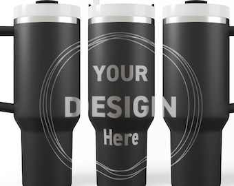 40oz Tumbler Mockup | Laser Engraved Tumbler Mockup | Tumbler with engraving Mockup | Three Tumblers Mockup | Gold Copper Color Tumbler