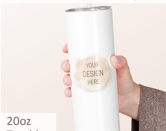 20oz Skinny Tumbler Mockup | Photoshop Tumbler Mockup |  Sublimation Tumbler Mockup | PSD file