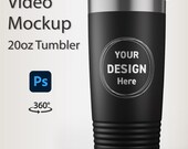 Engraved Tumbler Mockup |  Photoshop Mockup | Tumbler with Engraving Mockup | Rotating Tumbler | Polar Camel Tumbler