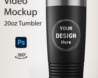 Engraved Tumbler Mockup |  Photoshop Mockup | Tumbler with Engraving Mockup | Rotating Tumbler | Polar Camel Tumbler