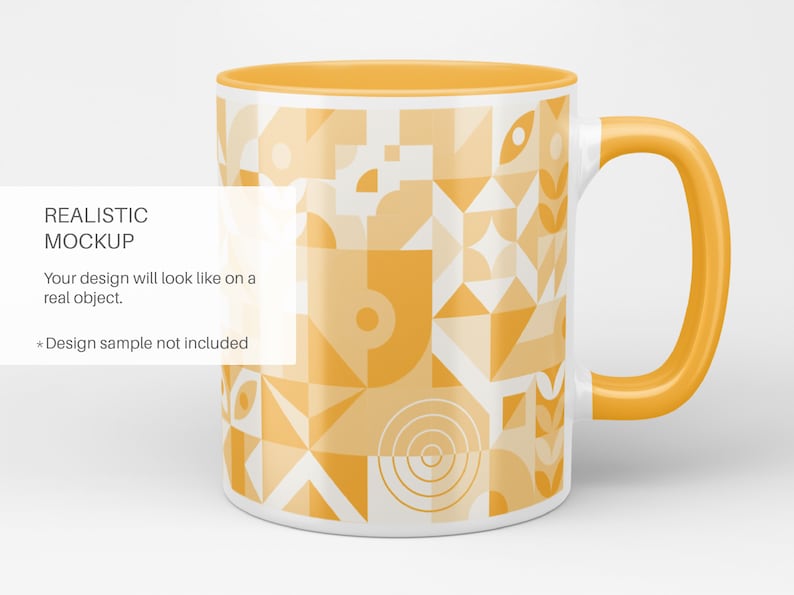 mug video mockup, mug mockup, 11oz mug mockup, White Ceramic Mug with Color Inside mockup