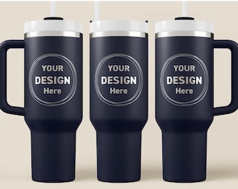 40 oz Engraved Tumbler Mockup, PSD file