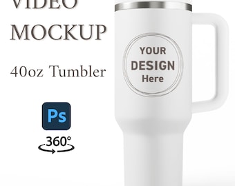 40 oz Rotierender Becher Video Mockup, 40 oz Rotierender Becher, PSD Datei für Adobe Photoshop