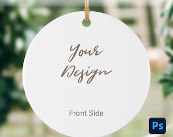 Video Mockup di ornamento, Mockup di ornamento circolare, Mockup di ornamento PSD, Mockup di ornamento in ceramica, file PSD, Ornamento di cerchio rotante