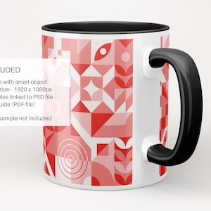 mug video mockup, mug mockup, 11oz mug mockup, White Ceramic Mug with Color Inside mockup