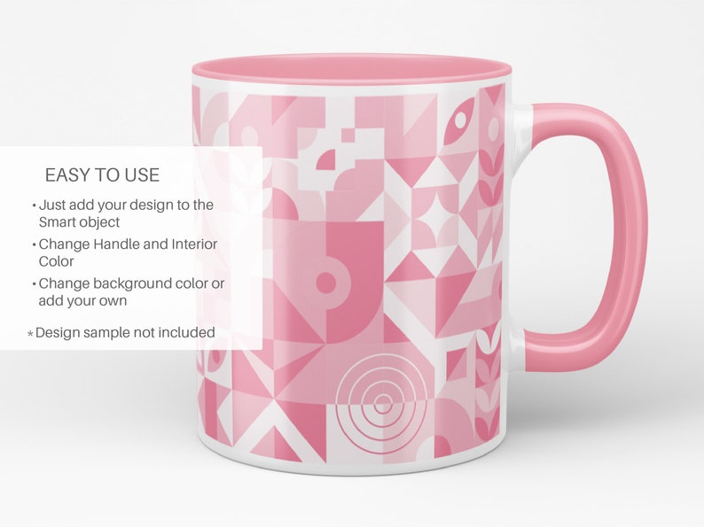 mug video mockup, mug mockup, 11oz mug mockup, White Ceramic Mug with Color Inside mockup
