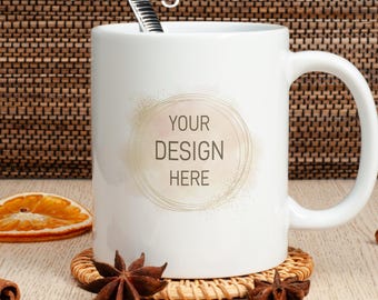 Tasse Mockup PSD | Tasse Mockup 11oz | Tasse Mock Up | Weiße Tasse |  | Tasse Mockup Photoshop | Tasse Mockup PSD | Keramikbecher Mockup