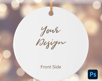 Video Mockup di ornamento, Mockup di ornamento circolare, Mockup di ornamento PSD, Mockup di ornamento in ceramica, file PSD, Ornamento di cerchio rotante