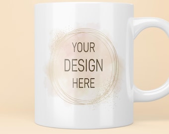 11oz Mug Mockup Video, Rotating Animation, Photoshop PSD Template
