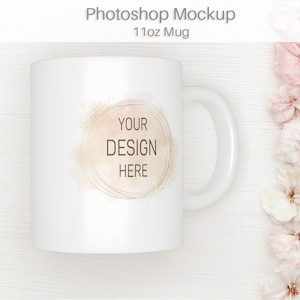 Mug Mockup, Coffee Mug Mockup, Mug Mockup Psd, Mug Mockup, Ceramic Mug Mockup, Mug Top View, Mug Flatlay, Flowers Background