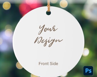 Ornament Mockup Video, Circle Ornament Mockup, Ornament Mockup PSD, Ceramic Ornament Mockup, PSD file, Rotating Circle Ornament