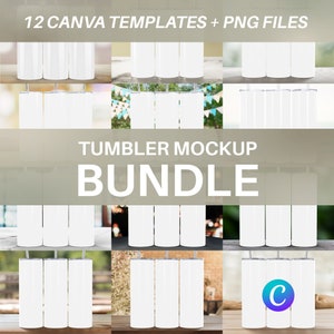 Tumbler Mockup Bundle | Tumbler Mockup Canva | Tumbler Mockup PNG | Printify Tumbler Mockup | 20 oz Tumbler Mockup