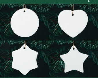 Ceramic Ornament Mockup | Heart Ornament Mock-up | Star Ornament Mockup  | Snowflake Ornament Mockup | Psd, Jpg File