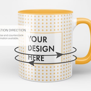 mug video mockup, mug mockup, 11oz mug mockup, White Ceramic Mug with Color Inside mockup