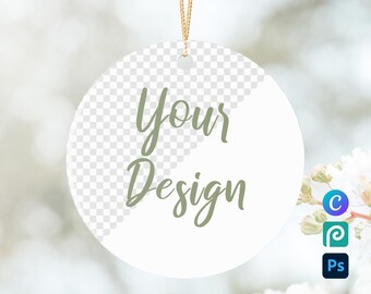 Ornament Mockup Canva | Ornament Canva Template | PNG with Transparent Background | Ornament Mockup Canva