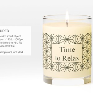 11oz Candle Video Mockup, Rotating Glass Candle, 11oz Printify Candle Mockup