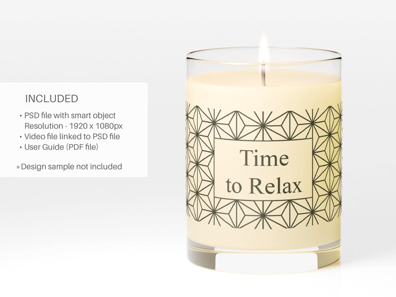 11oz Candle Video Mockup, Rotating Glass Candle, 11oz Printify Candle Mockup