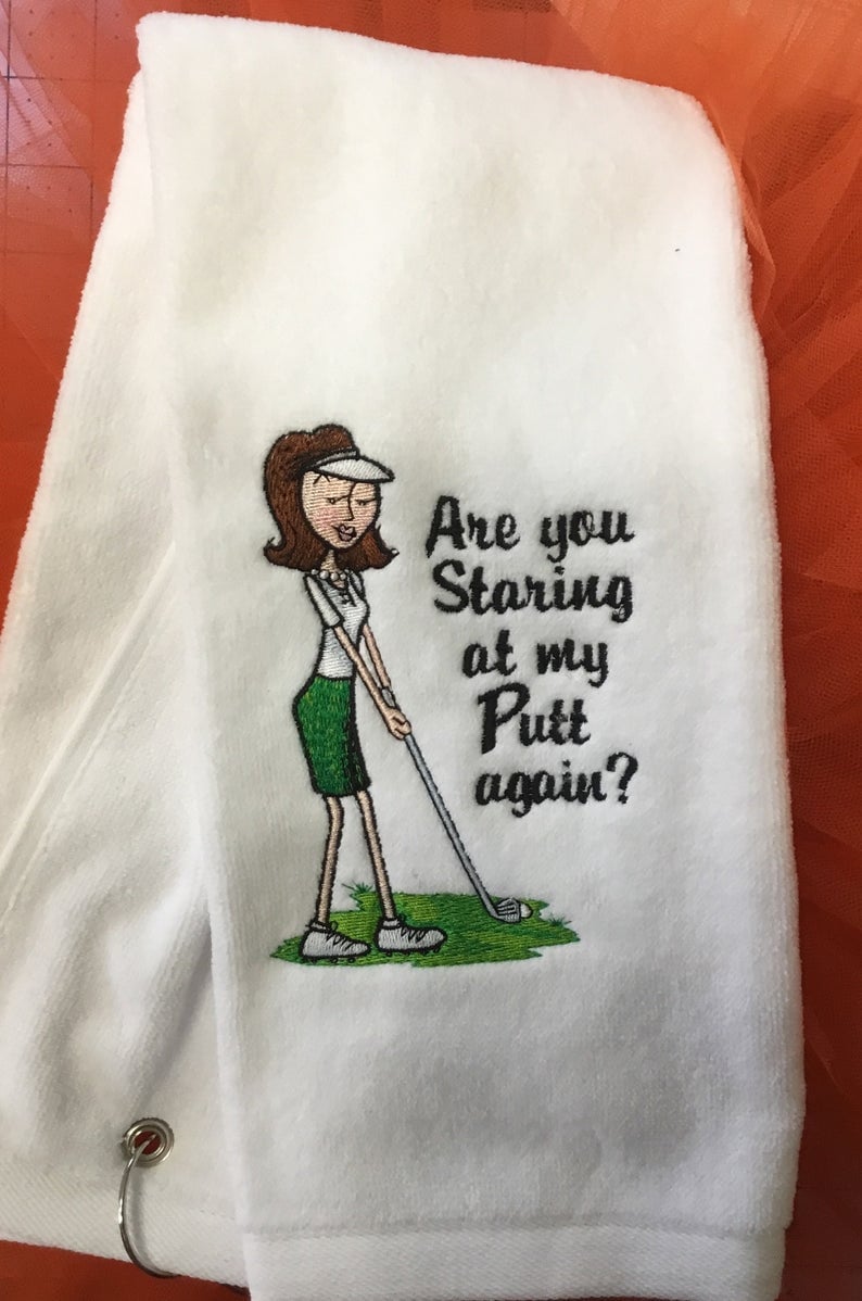 Ladies Golf Towels. Personalized Golf towels Terry Velour