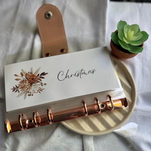 Enveloppes pour billets A6 papier cartonné | Fleur d'automne | Outil budgétaire
