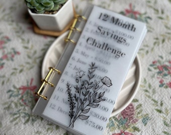 12 Month Savings Challenge Binder