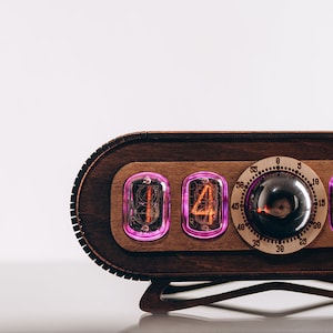 Nixie clock tubes, Neon Sign, Alarm clock