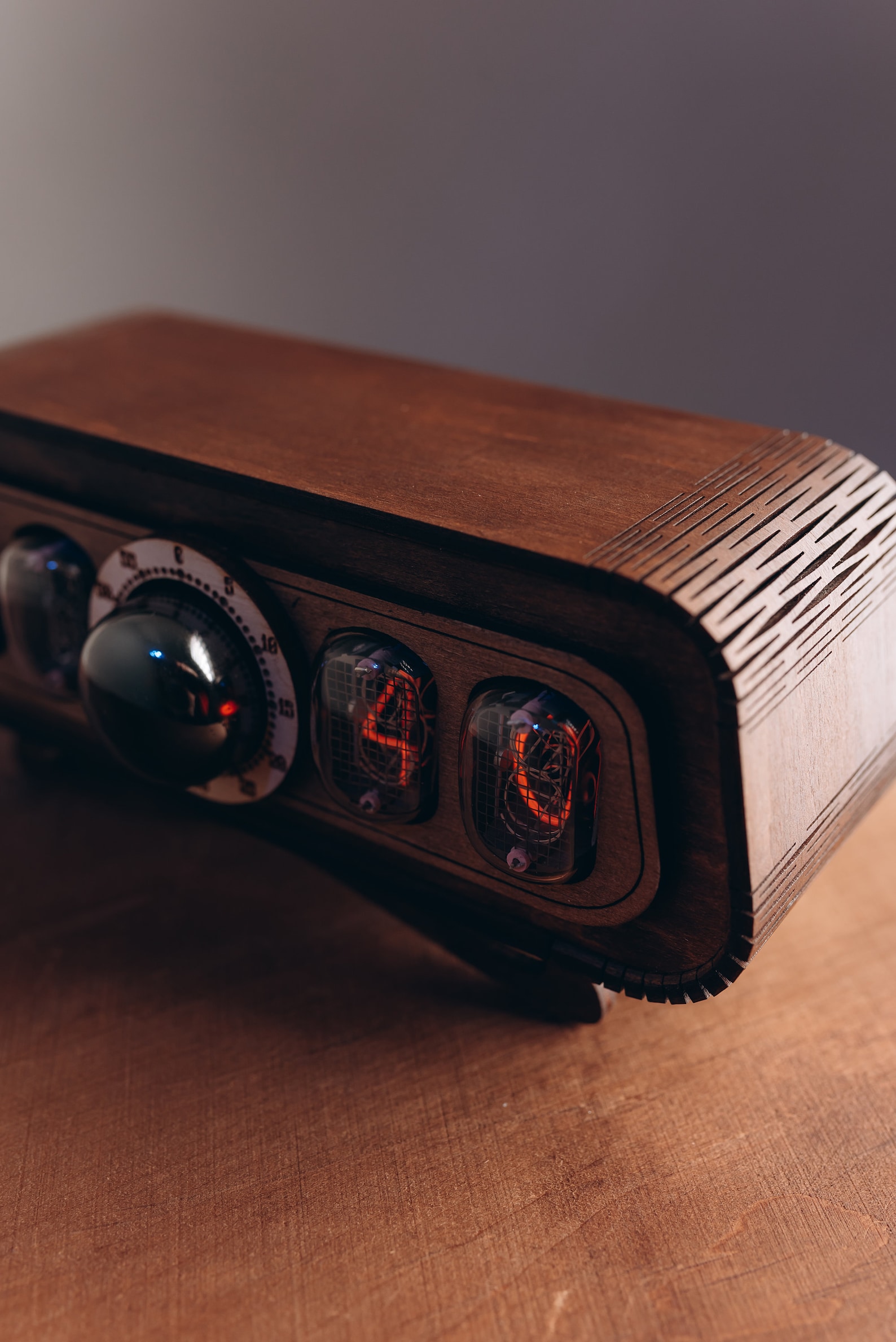 Nixie Clock In12 With Decatron Nixie Alarm Clock Modern Etsy