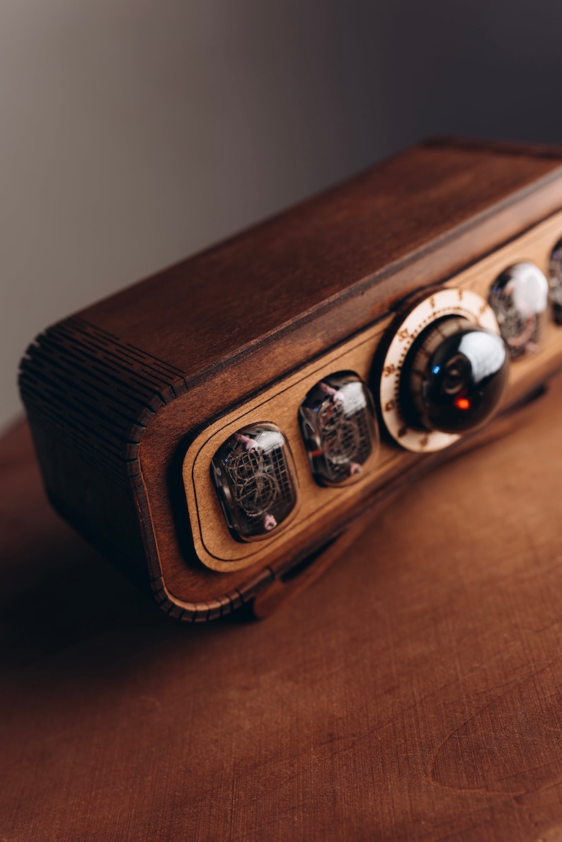 Nixie Clock In12 With Decatron Nixie Alarm Clock Modern Etsy