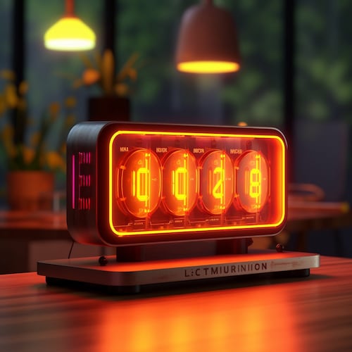 ニキシー管時計 デカトロン付 Nixie IN-4 dekatron OG-4 ニキシー管時計 IN-4 デカトロン OG-4 付き | 木製ウォールナット