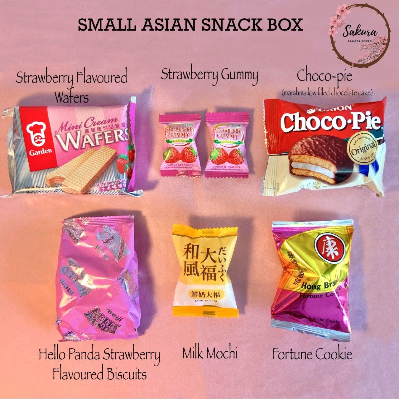 Small Asian Snack Box With Sweets Hug in a Box Birthday Etsy UK