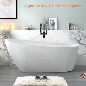 freestanding soaking tub [Miniature dollhouse STL]