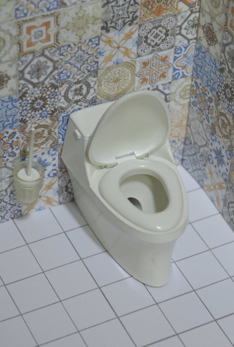 Onepiece Toilet With Opening Seat. miniature Dollhouse STL Etsy