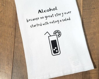 Alcohol Tea Towel