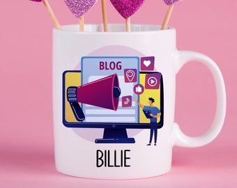 Personalized Blogging Mug, Blogging Gift Ideas, Blogging Cup, Gifts for Blogging Lovers, Blogging Present Ideas CG287