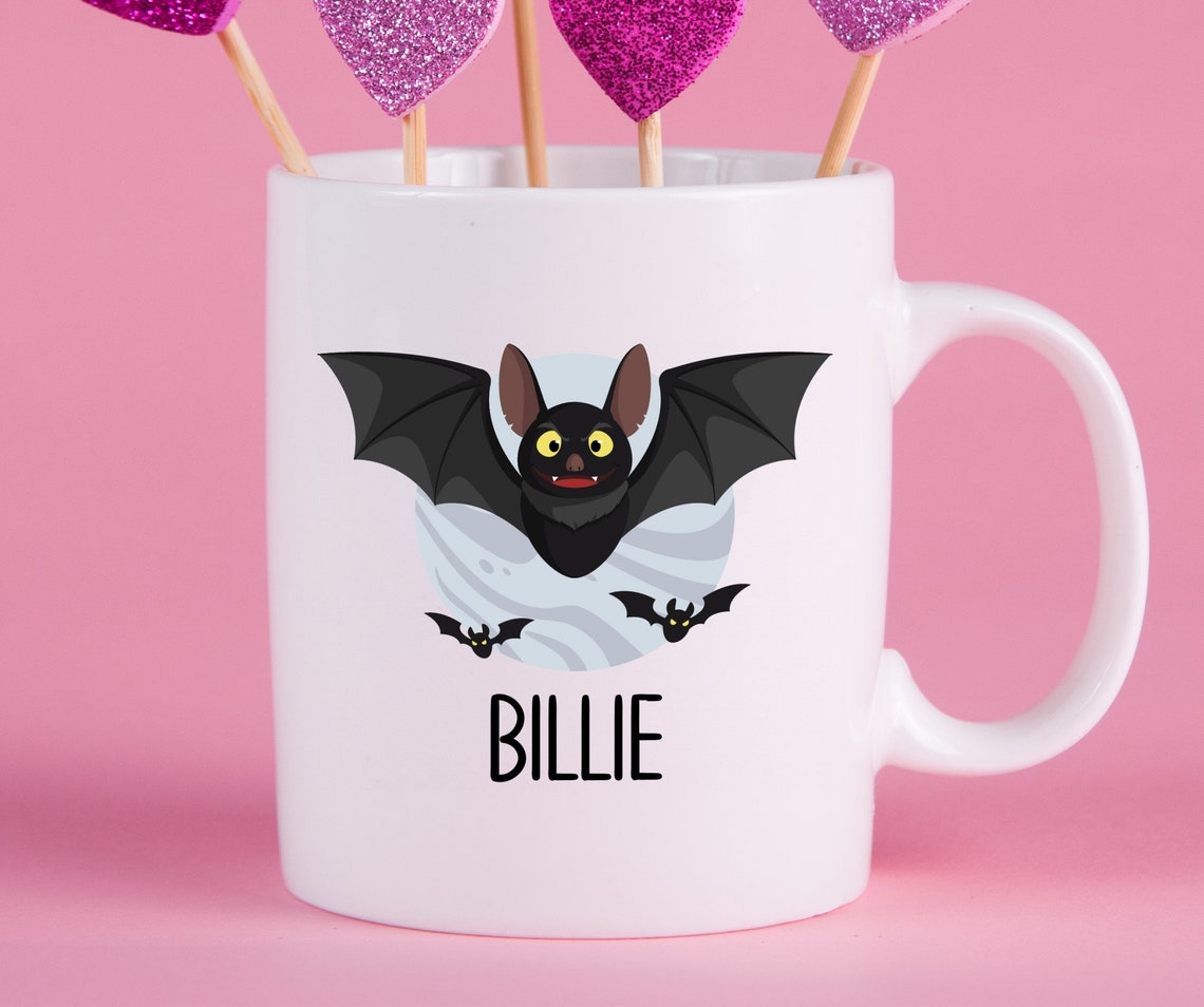 Personalized Bat Mug, Bat Gift Ideas, Bat Cup, Gifts for Bat Lovers