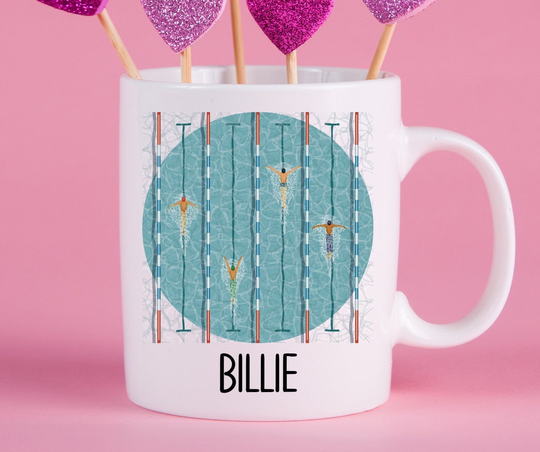Personalized Swimming Mug, Swimming Gift Ideas, Swimming Cup, Gifts for
