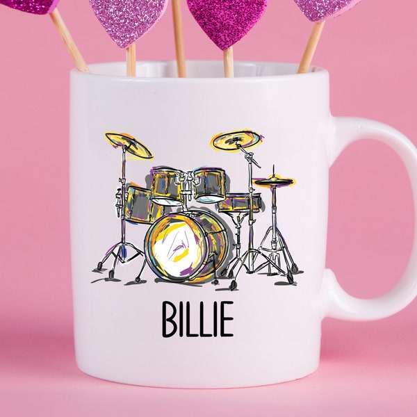 Gepersonaliseerde Drummer Mug, Drummer Gift, Beste Drummer Mug, Gift Ideeën voor Drummer, Drummer Present, Custom Drummer Cup CG890