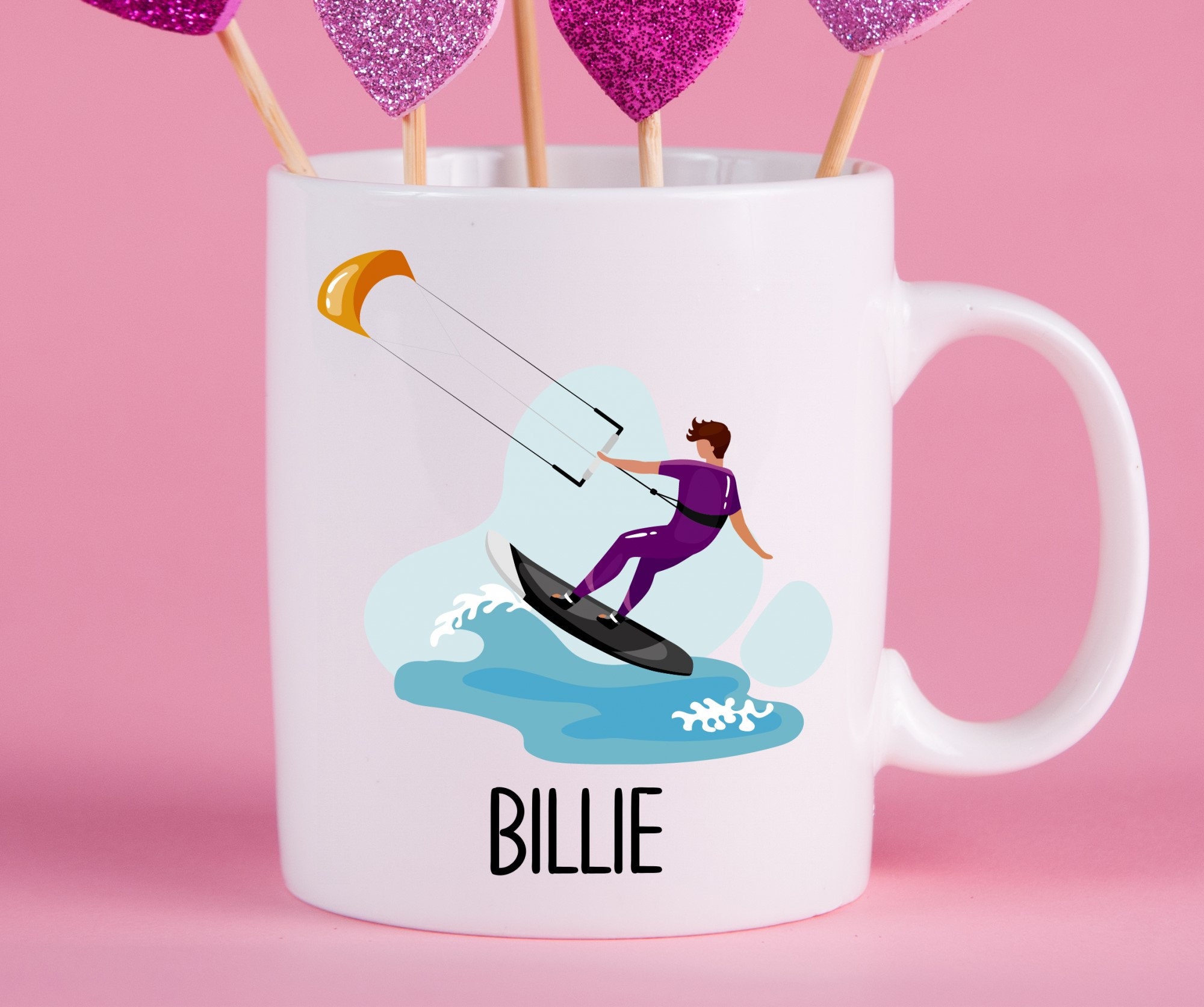 Personalized Kitesurfing Mug Kitesurfing Gift Ideas Etsy