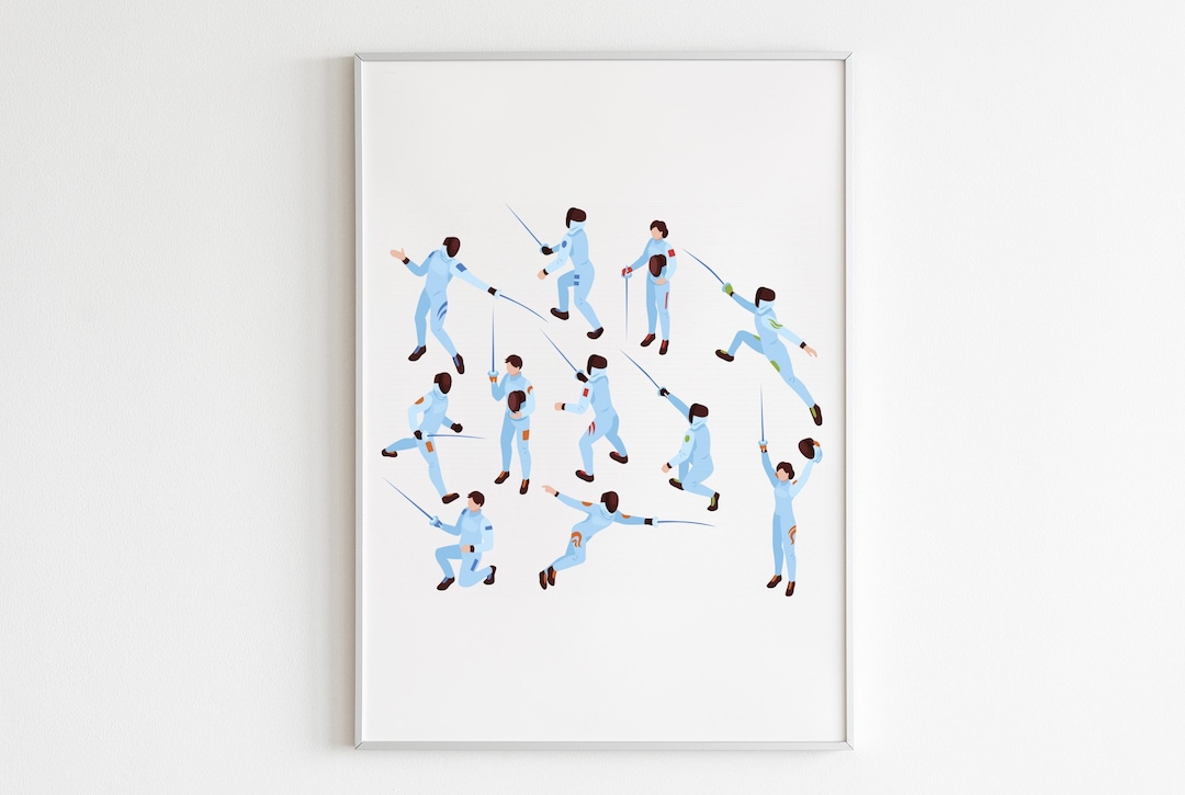 Fencing Poster Fencing Gift Ideas Fencing Present Fencing Etsy