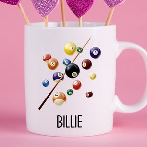 Personalized Billiards Mug, Billiards Gift Ideas, Billiards Cup, Gifts for Billiards Lovers, Billiards Present Ideas CG312