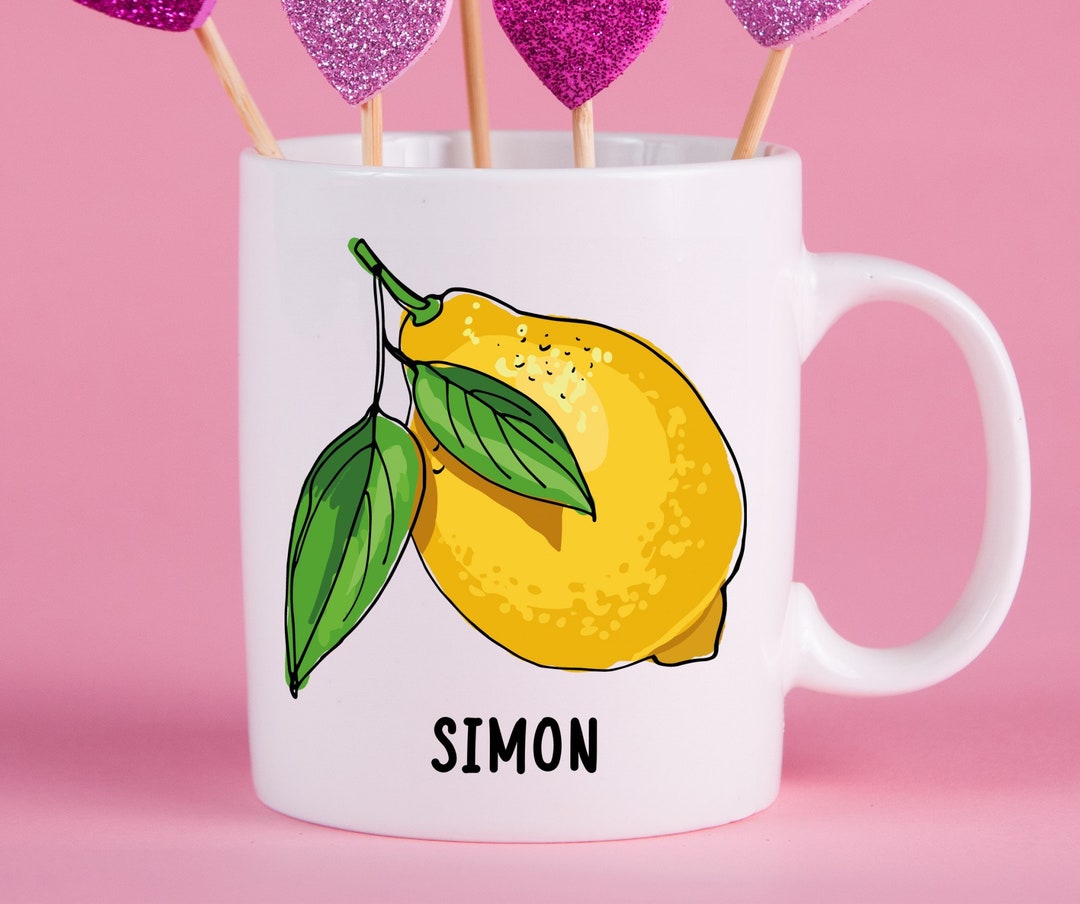Lemon Mug, Lemon Gift, Lemon Coffee Cup, Lemon Themed Gifts, Lemon Gift