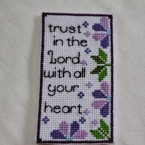 Inspirational Christian cross stitch pattern for Bookmarks  PDF Download.| Faith-Based Gift for Book Lovers
