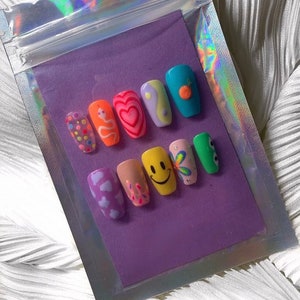 Funky Press On Nails
