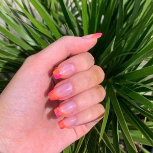 Tie Dye Tips Press On Nails