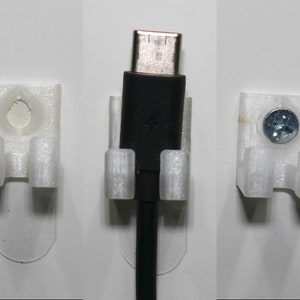 De Tinker&#39;s Cable Cradle, set van 4 met bevestigingsmateriaal: zorg dat je geen problemen meer hebt met kabels. Snelle toegang Organizer voor opladen/USB-kabel