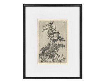 Tree Top Fine Art Etching Print, Printable art download, downloadable artwork, fine art pint, tree print, tree drawing, digital download