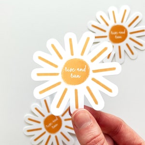 Rise and Run Sticker: Waterproof Vinyl Runner Gift