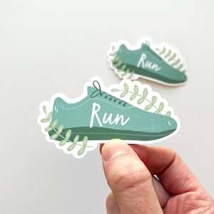Runner Shoe Sticker, Runner Stickers, Gifts For Runners, Cross Country Runner, Running Sticker, Run Sticker, Hiking Sticker, Runner